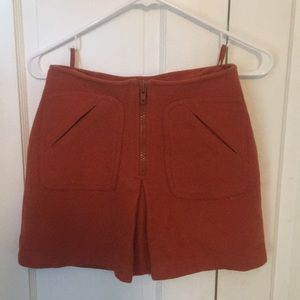 Burnt orange, wool skirt. Fits bigger than a 0